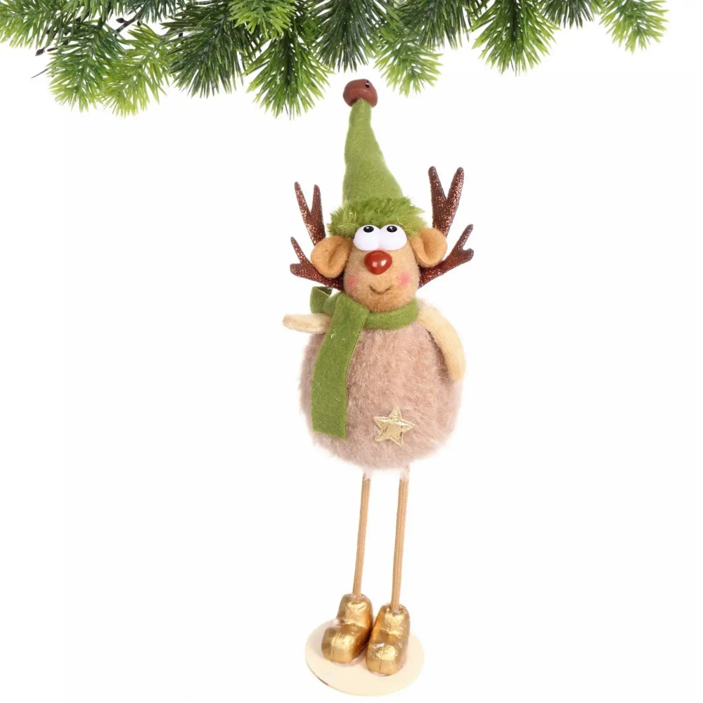 Фигурка «Олененок в шарфике» 21 см (в ассортименте), Зеленый