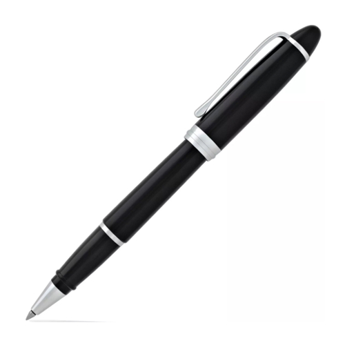 Ручка-роллер Aurora Ipsilon Deluxe Black Barrel Chrome Plated CT, в подарочной коробке