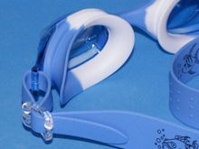 Очки для плавания подростковые LEACCO :SG700  (Сине-белые - 2С)