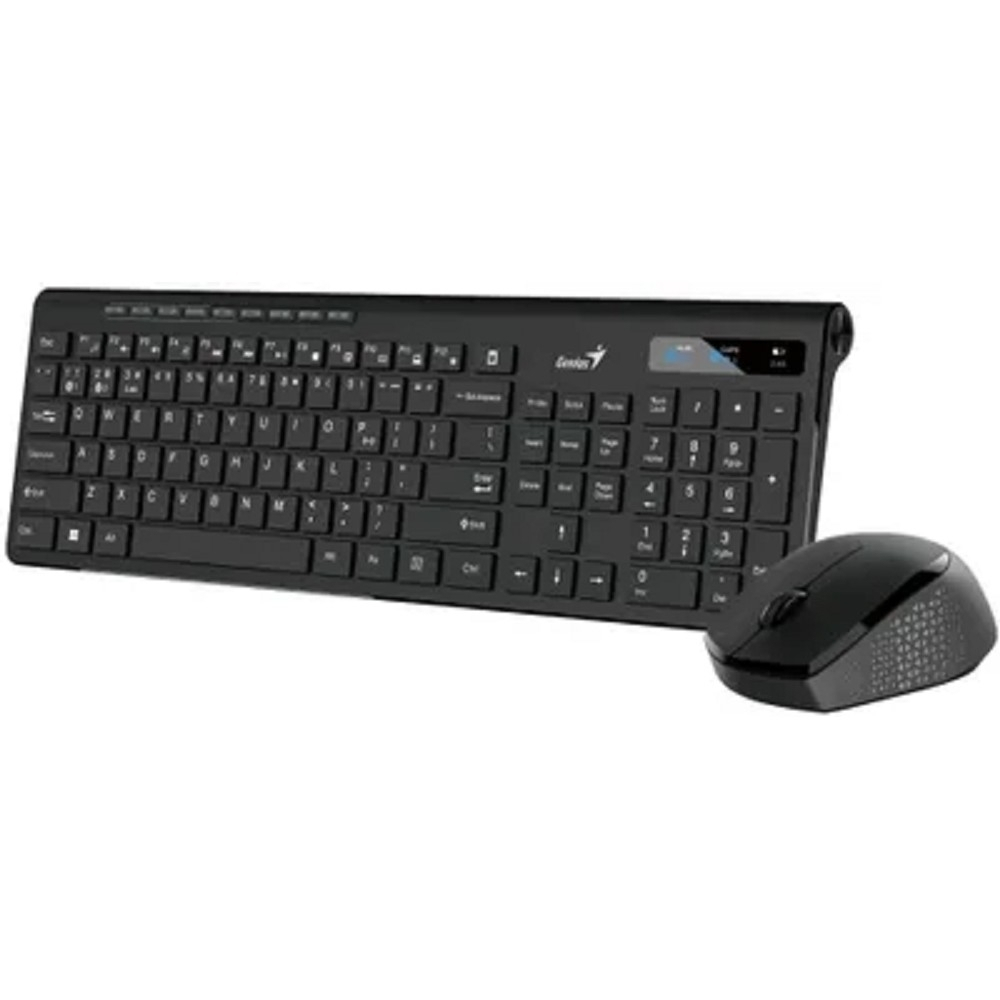 Клавиатура + мышь Genius Smart KM-8230 BLACK {USB,1 мини-ресивер на оба устройства,104 кл кнопка SmartGenius,  мембранная,800-1600 DPI} [31340015408]