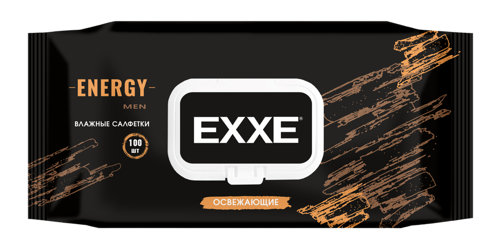EXXE MEN Влажные салфетки (Микс Energy&Fresh), 100 штук