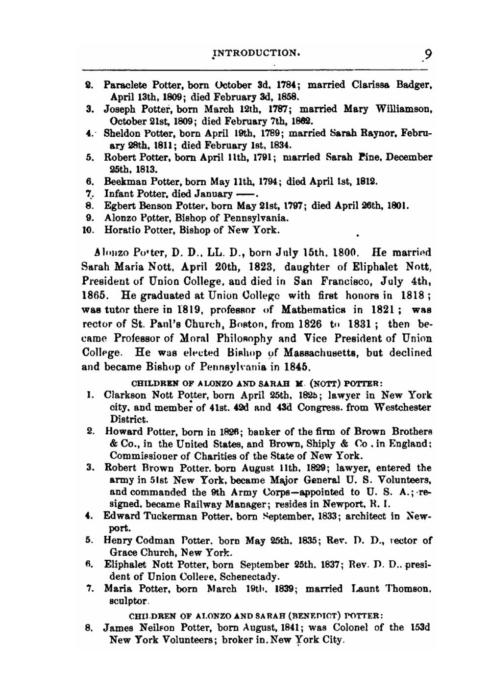 A Genealogy of the Potter Family. Originating in Rhode Island | Jeremiah Potter