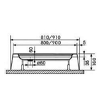 Душевой поддон полукруглый RGW LUX/TN-P (800x800)