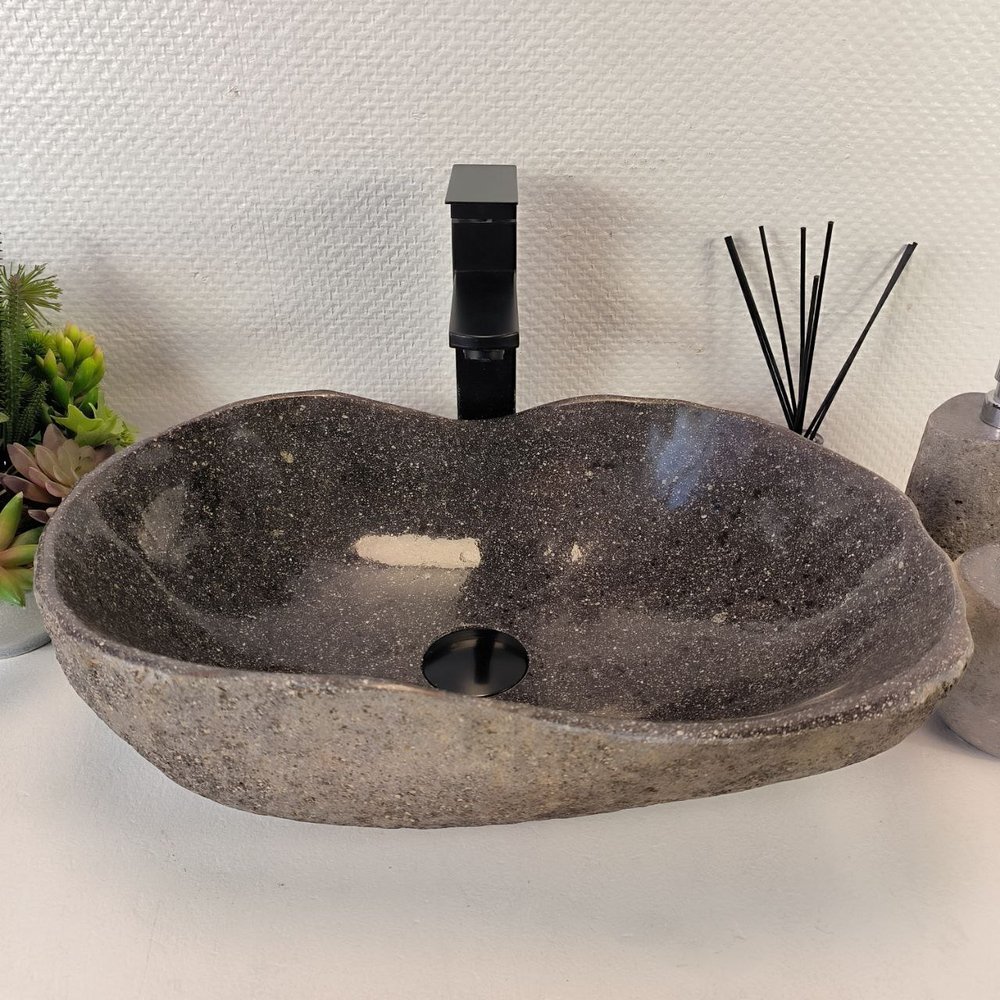 Раковина из речного камня RS-65389 49*33*15 0861