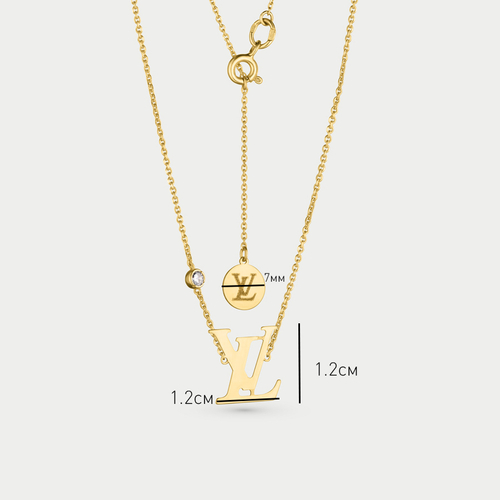 Колье золотое с фианитами