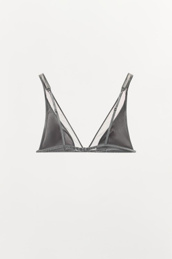 ZARA БЮСТГАЛЬТЕР С ТРЕУГОЛЬНЫМИ ЧАШКАМИ, ОТТЕНКИ СЕРОГО