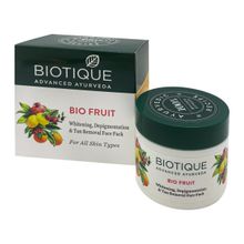 Biotique Отбеливающая маска Био Фрукты Bio fruit Whitening, Depigmentation &amp; Tan removal face pack75 гр