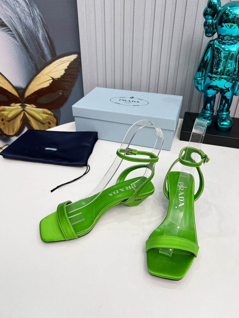 Prada Satin Sandals