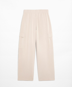 OYSHO Брюки свободного кроя из ткани с модалом с начесом, экрю