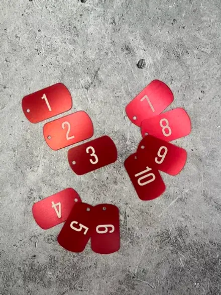 Номерки на ключи металлические