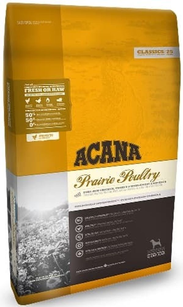 ACANA Prarie Poultry 2кг корм для собак с курицей и индейкой Classic