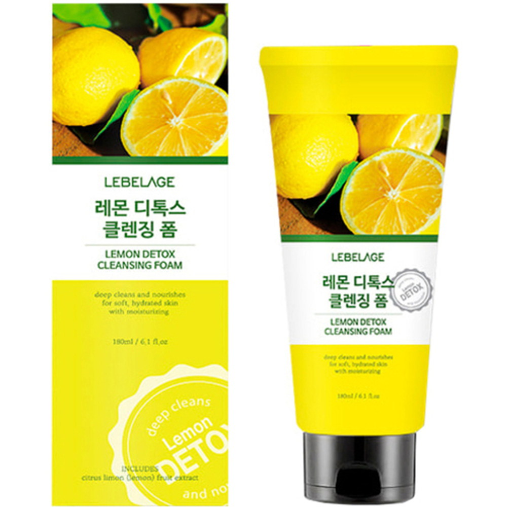 [Lebelage] Lemon Detox Cleansing Foam - Детокс-пенка для умывания с лимоном, 180 мл