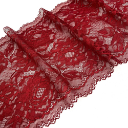 Кружево эластичное бордовое 22,5 см