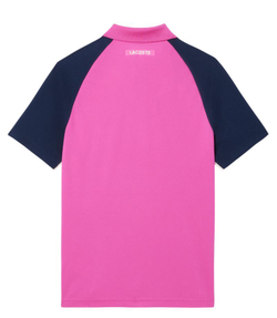 Мужское теннисное поло Lacoste Ultra Dry Colorblock Tennis - Розовый