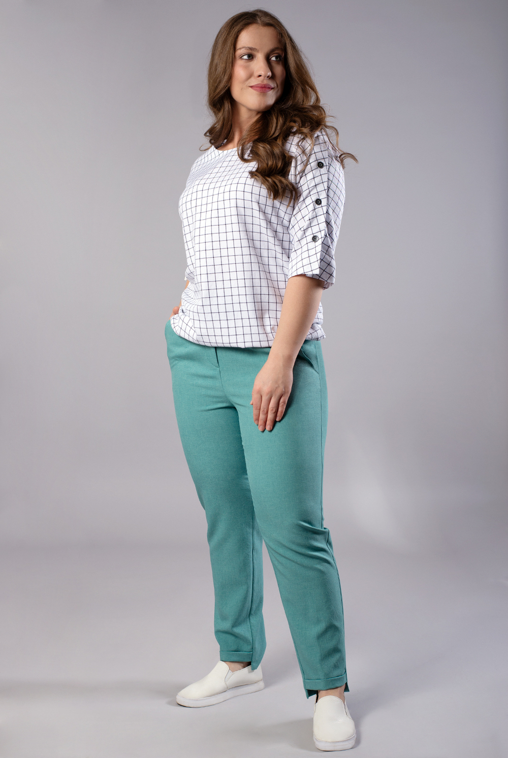 Брюки женские 2757АПА, циан #259Ца022757АПА