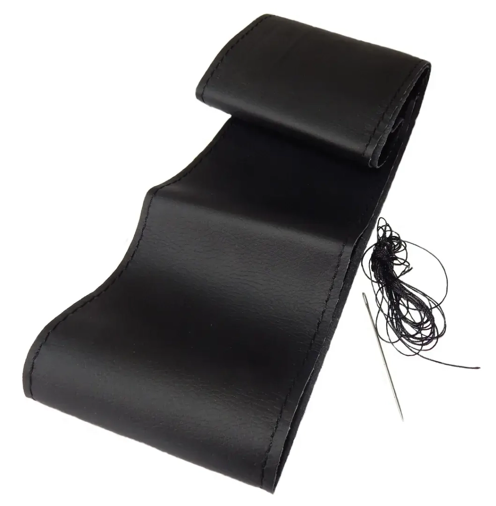 Чехол руля кожа leather black-M