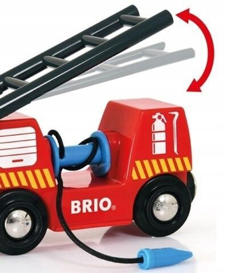 Деревянная железная дорога Brio World - Пожарный поезд - Брио 33844