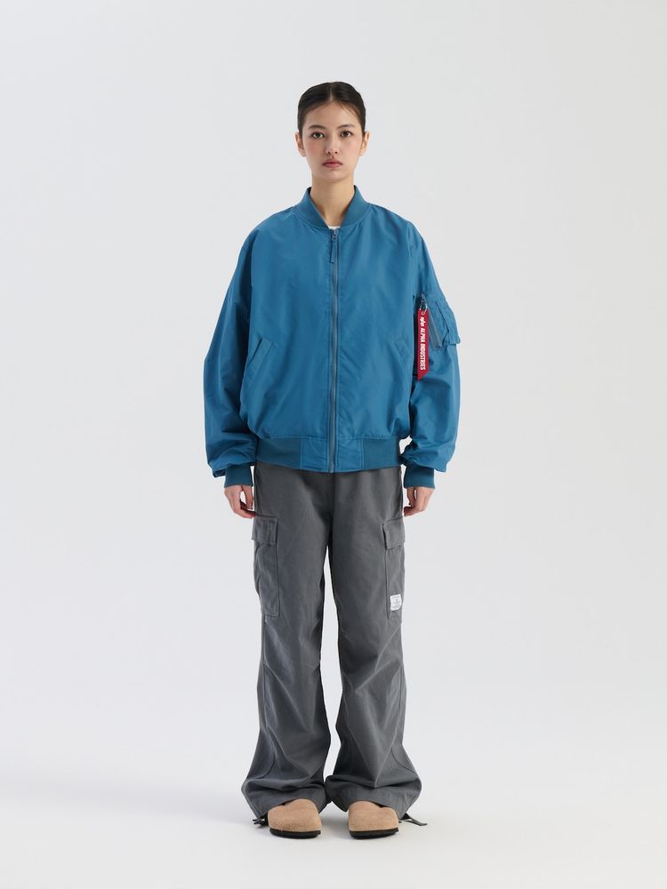 Бомбер Alpha Industries Logo L-2B Hunter Relaxed Denim Blue (Синий)