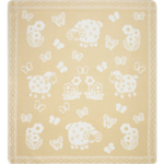 Одеяло х/б байк. детское арт.57-6ЕТЖ разм.118*100 бежевый овечки