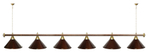 Лампа STARTBILLIARDS 6 пл. (плафоны золотые,штанга золотая,фурнитура золото)