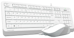 Клавиатура A4Tech Fstyler F1010 белый + мышь
