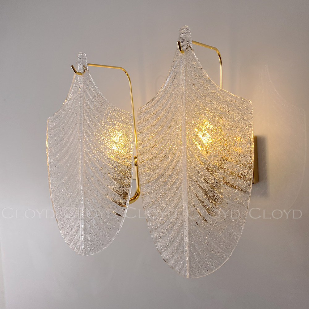 Бра Cloyd BONGA-A W2 / выс. 29 см - золото - прозрачн. стекло (арт.20438)