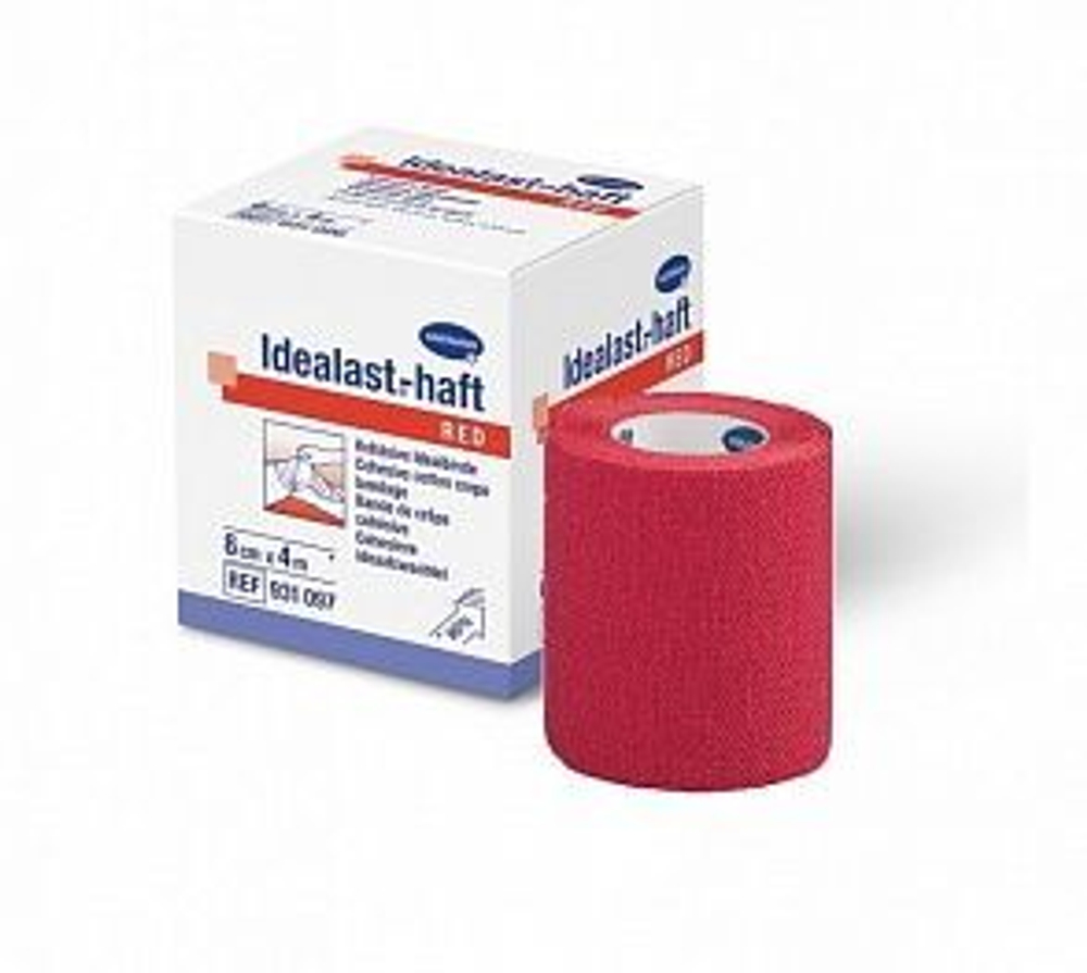 IDEALAST-HAFT red: когезивный бинт /красный/ 4 м  х 8 см