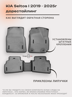 Автомобильные коврики ЭВА с бортами для KIA Seltos I (19-25г.) дорестайлинг