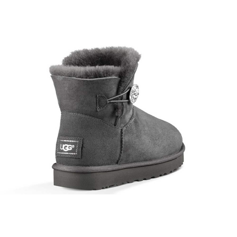 Сапоги UGG Mini Bailey Button Bling, 1016554-GREY