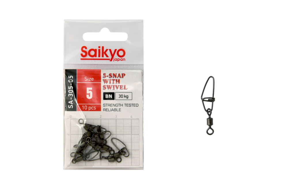 Вертлюг с застежкой Saikyo SA-305-05 - 10 шт