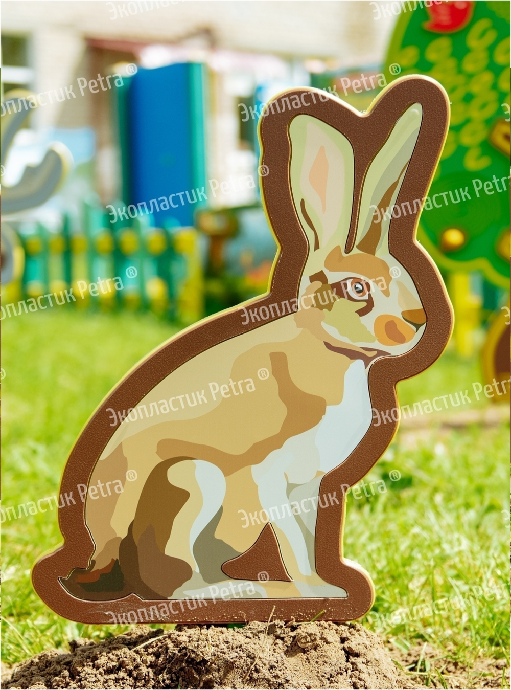 Уличный двусторонний модуль с сенсорными элементами Тактильный топиарий Животные леса