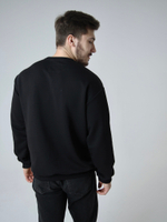 Свитшот мужской черный Город Горький "Красный Олень" вышивка