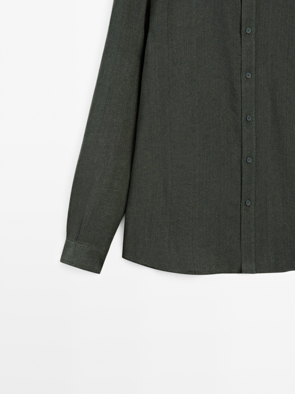 Massimo Dutti Рубашка прямого кроя, темный хаки