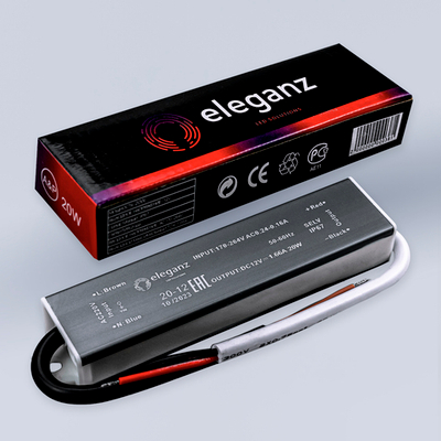 Блок питания 20Вт, 12В, 1.66A, IP67 ELEGANZ