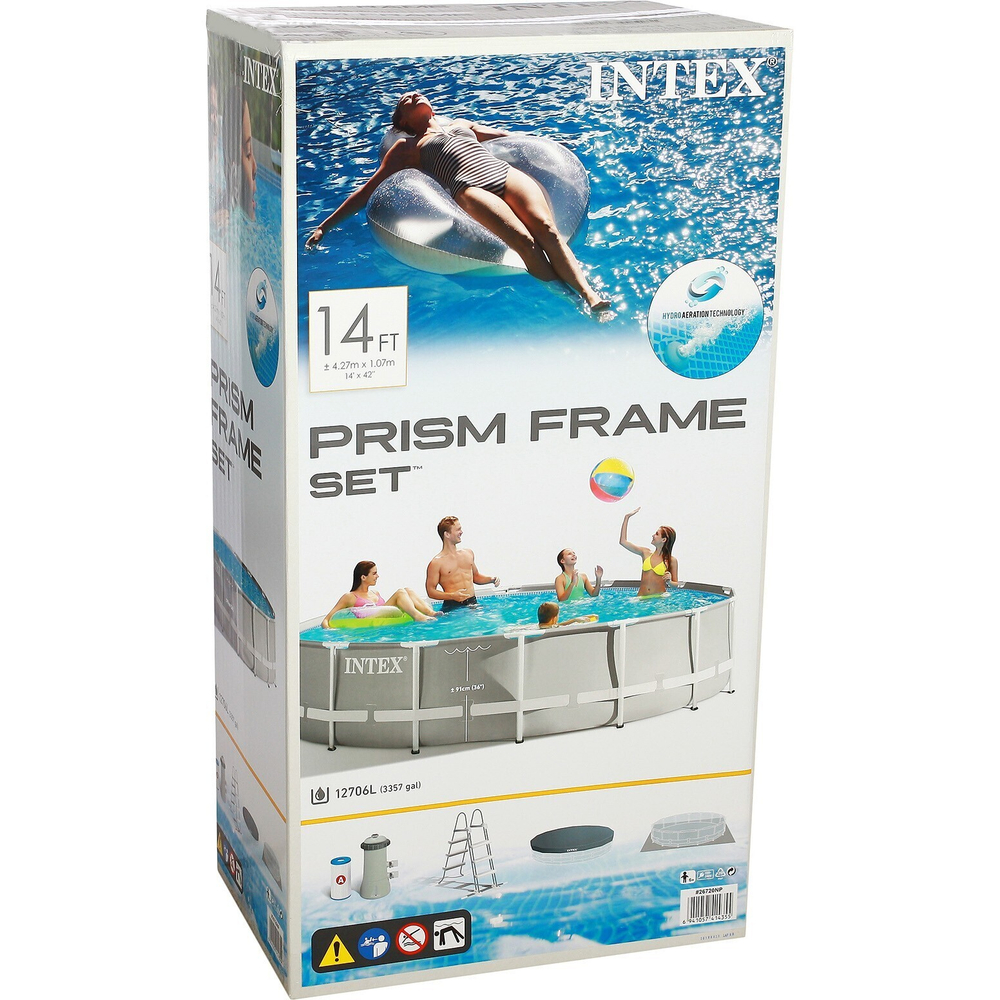 Бассейн каркасный Prism Frame 427*107 см + 4 аксессуара Intex (26720NP)