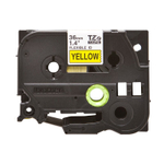 Brother TZE-FX661 кассета с лентой для печати наклеек (эластичная), чёрный шрифт на жёлтой основе, 36мм*8м