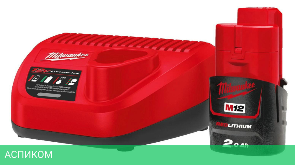 Аккумулятор с зарядным устройством для инструмента Milwaukee M12 NRG-201 (4933451900)