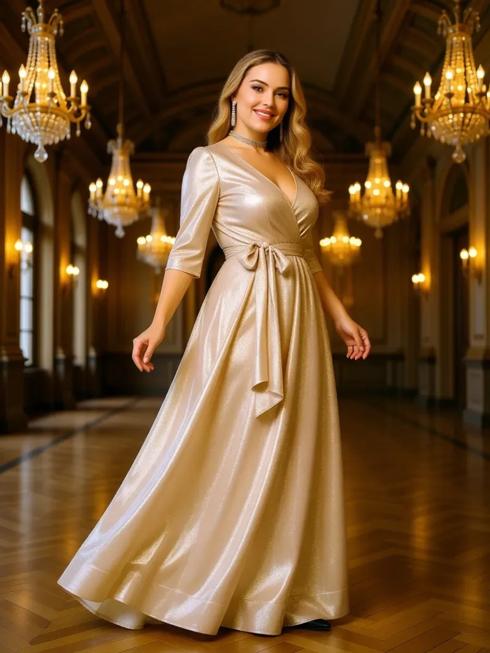 Платье элегантное вечернее Шикарный блестящий наряд