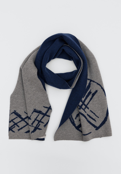 Шерстяной шарф SHANYRAQ BLUE GREY