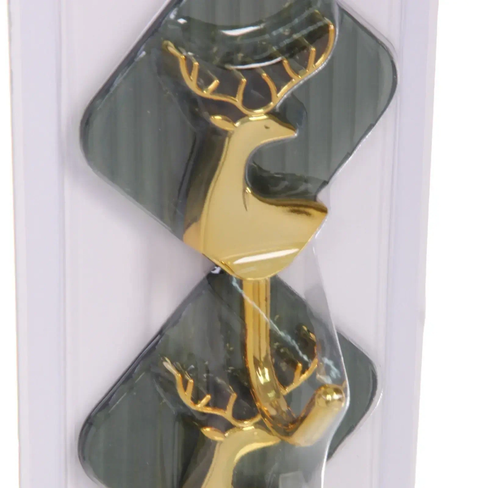 Крючки в наборе 2шт на липком слое «ЛАМИНГТОН», цвет зеленый опал, 23*9,5см/нагрузка 3кг