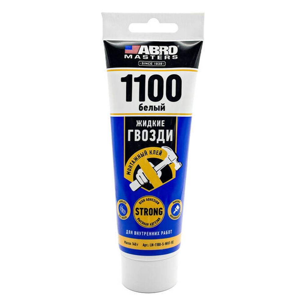 Клей "жидкие гвозди" ABRO 1100 белый (140г)