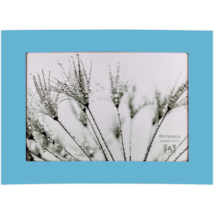 Фоторамка Image Art 6015-4N металлическая выгнутая голубая 10х15