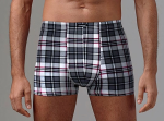Клетчатые трусы-боксеры с мягкой резинкой (Размер: M) (Цвет: разноцветный)