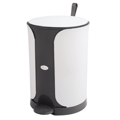 Ведро для мусора с педалью "Sтилъ" 11л, с ручкой для переноса, цвет темно-серый