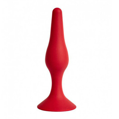 Небольшая анальная пробка на присоске Gravity-M (Цвет: красный)