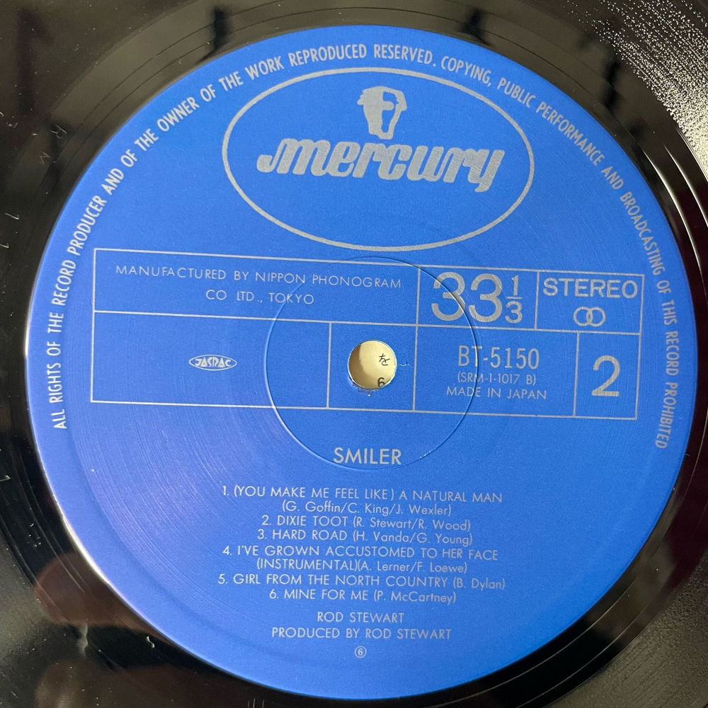 Винтажная виниловая пластинка LP Rod Stewart Smiler (Japan 1978) (No Obi)