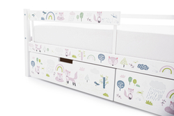 Детская кровать тахта Бельмарко Svogen белый лисята