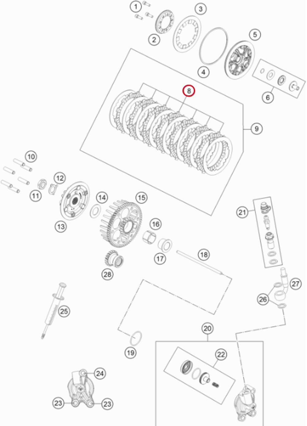 Диск сцепления KTM, HQV, GASGAS MC85