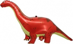 Шар (51""/130 см) Фигура, Динозавр Диплодок, Красный, 1 шт. Д077