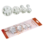 Вырубки с выталкивателем "Цветок Яблони" 4 шт (33, 25, 17, 14 мм)